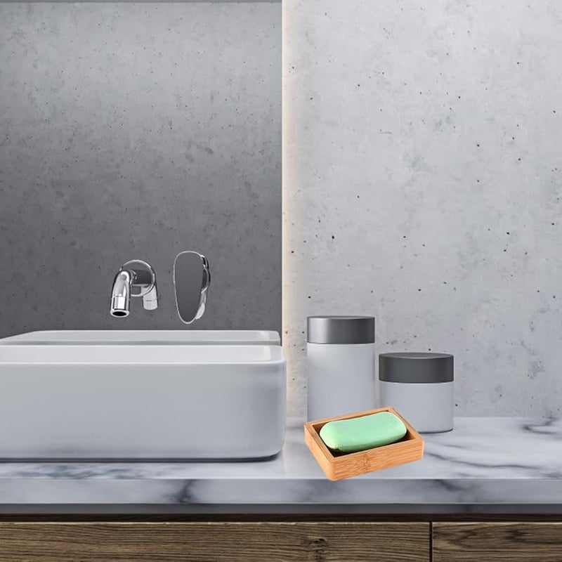 Cabilock Wood Soap Tray Holder with Drainage for Bathroom Shower Sink Home and Travel Use - Image 4